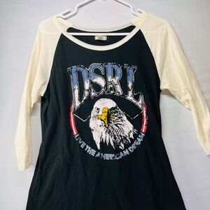 Denim & Supply Ralph Lauren‎ Black and Cream Tee